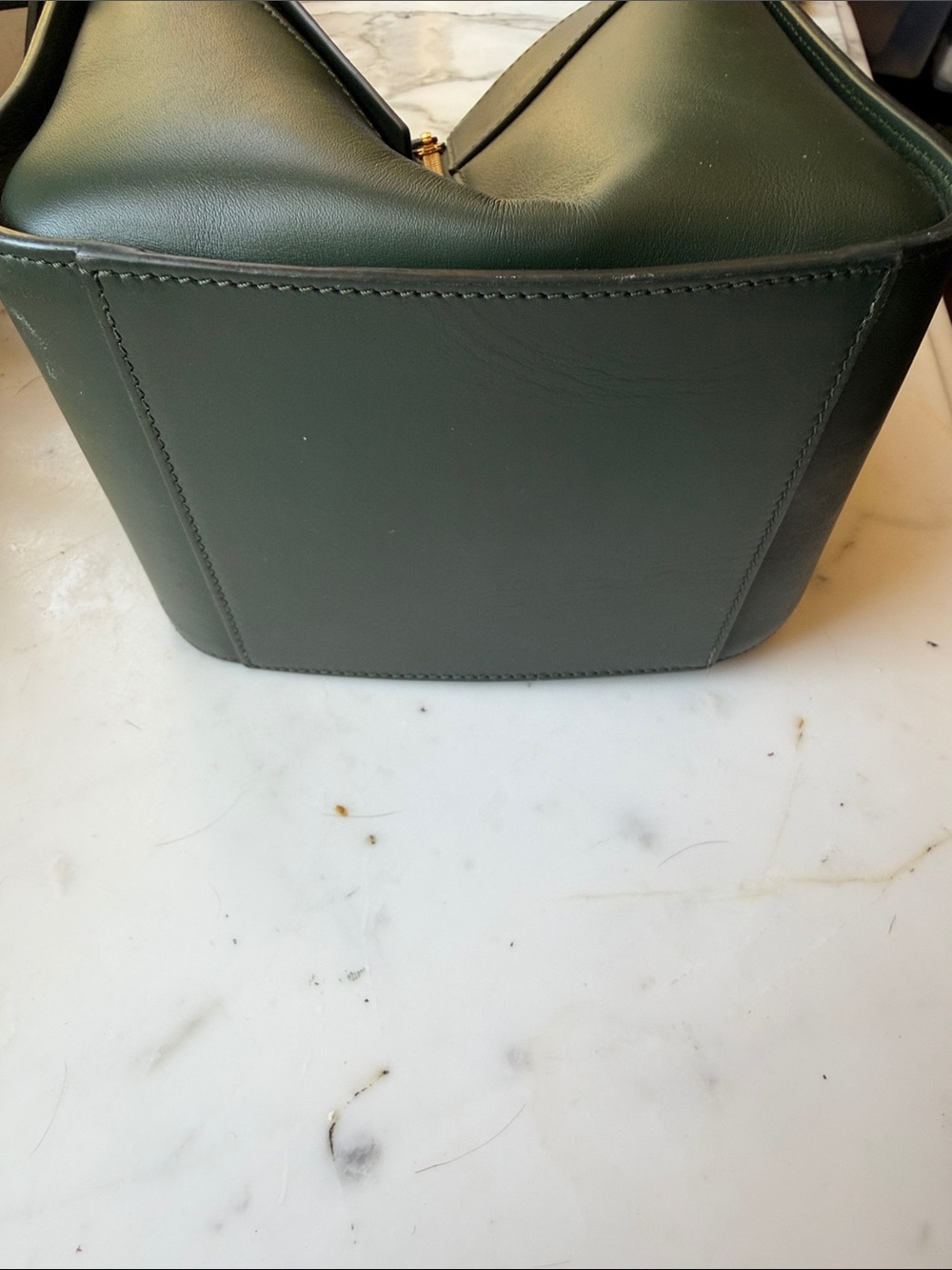 Loewe Dark Green Leather Crossbody Bag with Gold Zipper - Picture 8 of 8